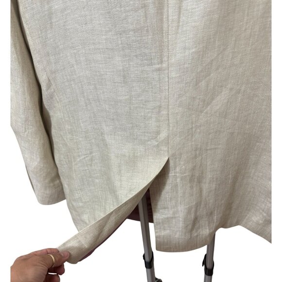 Alan Flusser 100% Linen Men's Sport Coat Jacket Beige Neutral Summer - Picture 5 of 12